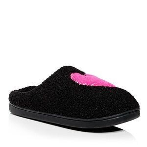 NWT Aqua x Kerri Rosenthal Women's Smile Slippers, Black 8